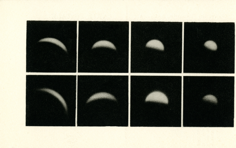 Observatoire Flammarion, Juvisy [S.-et-O.], La planète Vénus, Etoile du Berger - le soir- ou Etoile du matin, elle présente des phases comparables à celles de la lune, dues à son mouvement autour du Soleil par rapport à celui de la Terre et à l'illumination de sa surface qui en résulte pour nous. (titre original)