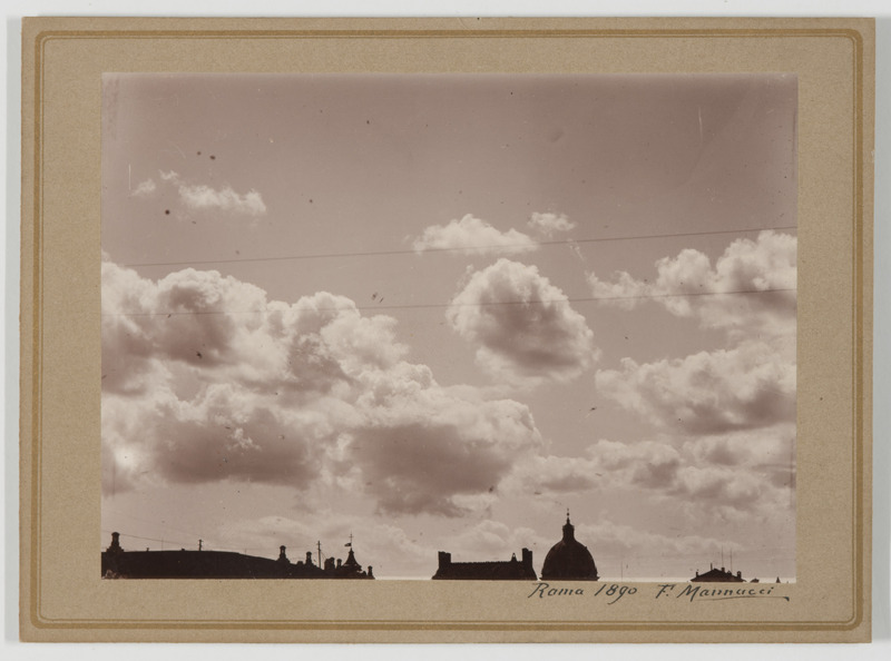 Photographies de nuages, par Federico Manucci (titre forgé), Roma 1890. F.Manucci (titre original)