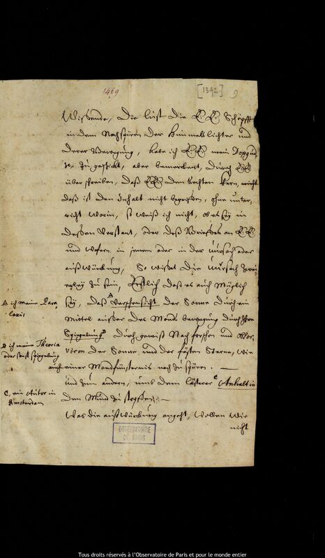 Texte manuscrit d'Ulrich Clemens Michaelis, Szczecin, 1 décembre 1670 - 6 février 1671