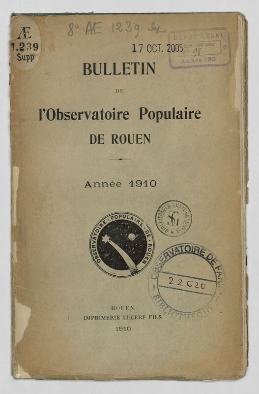 (1910) Bulletin de l'Observatoire populaire de Rouen