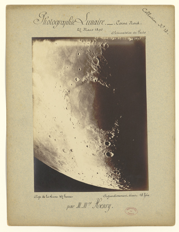 Photographie lunaire, par MM. Henry. Région Sud, 27 mars 1890, âge de la lune 167 heures, agrandissement direct 15 fois (titre original)