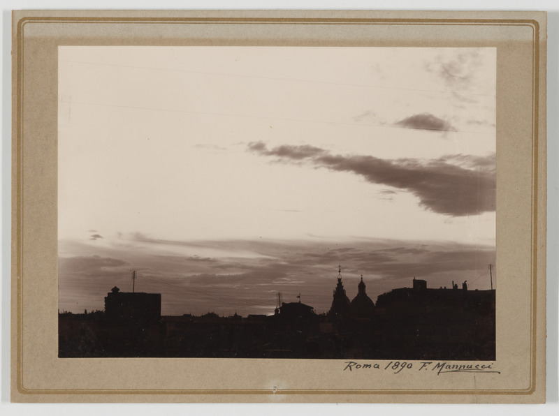 Photographies de nuages, par Federico Manucci (titre forgé), Roma 1890. F.Manucci (titre original)