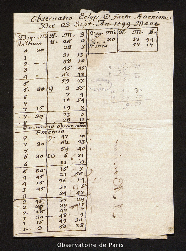 Lettre de Bonfa à Cassini [I], Avignon le 27 septembre 1699