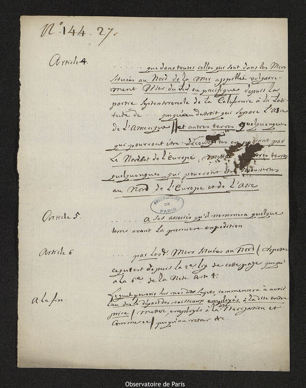 Lettre de Joseph-Nicolas Delisle