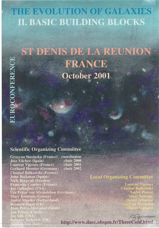 Euroconférence sur l'évolution des galaxies