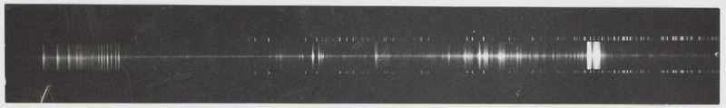 Comète Burnham [1959 k] (titre forgé), Spectres de la comète Burnham, spectrographe coudé, Observatoire de Haute Provence, Mr. Fehrenbach. (titre original)