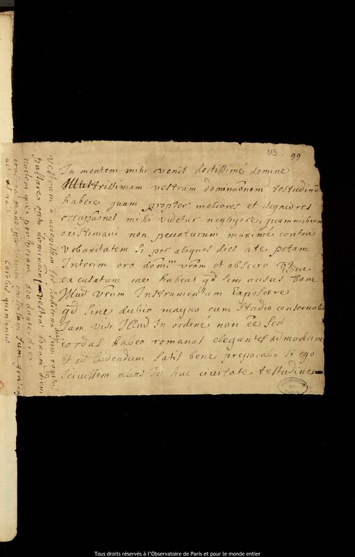 Lettre de Carolus Quintinus à Jan Heweliusz, 1648