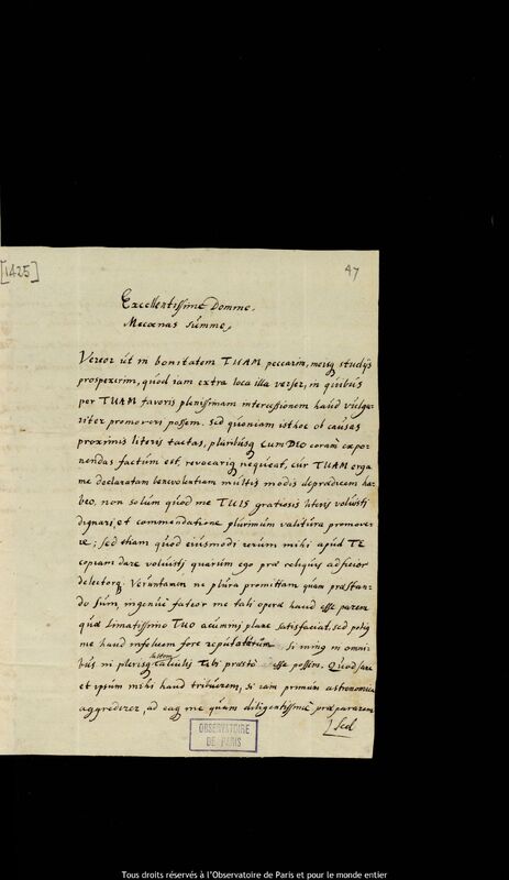 Lettre de Samuel Schult à Jan Heweliusz, Leyde, 7 mars 1671