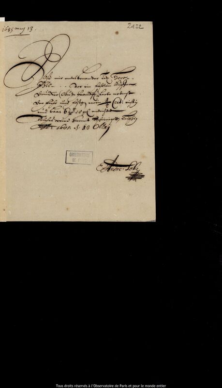 Lettre d'Erasmus Andresohn à Jan Heweliusz, Leipzig, 13 mai 1685