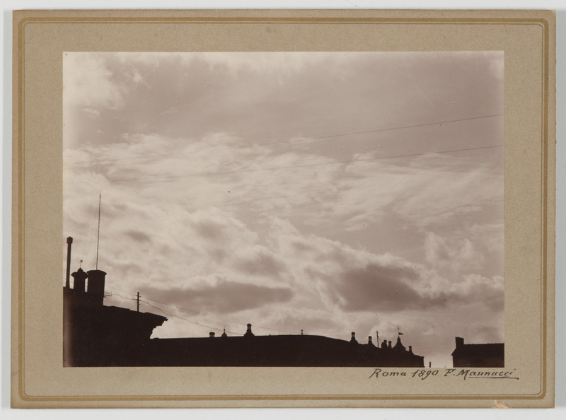 Photographies de nuages, par Federico Manucci (titre forgé), Roma 1890. F.Manucci (titre original)